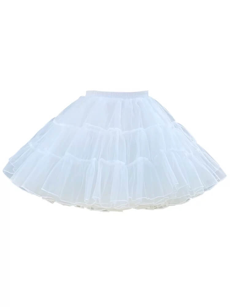 4-Layer Boneless Lolita Petticoat 35cm Short Fluffy Organza Underskirt BY9291