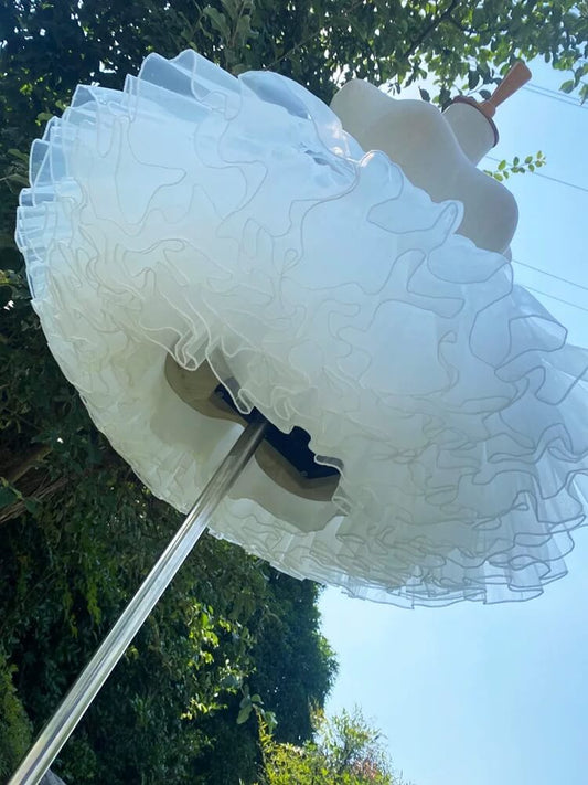 4-Layer Boneless Lolita Petticoat 35cm Short Fluffy Organza Underskirt BY9291