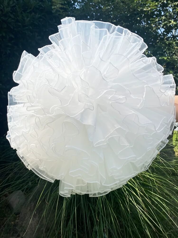 4-Layer Boneless Lolita Petticoat 35cm Short Fluffy Organza Underskirt BY9291