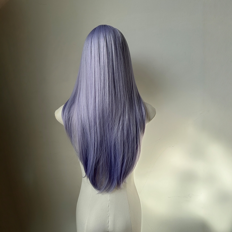 Long Straight Purple Wig BY9243