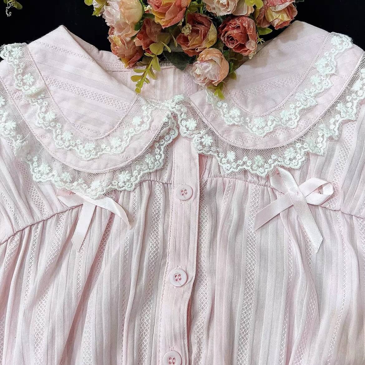 4 Colors Sweet Lolita Cropped Cotton Blouse BY9222
