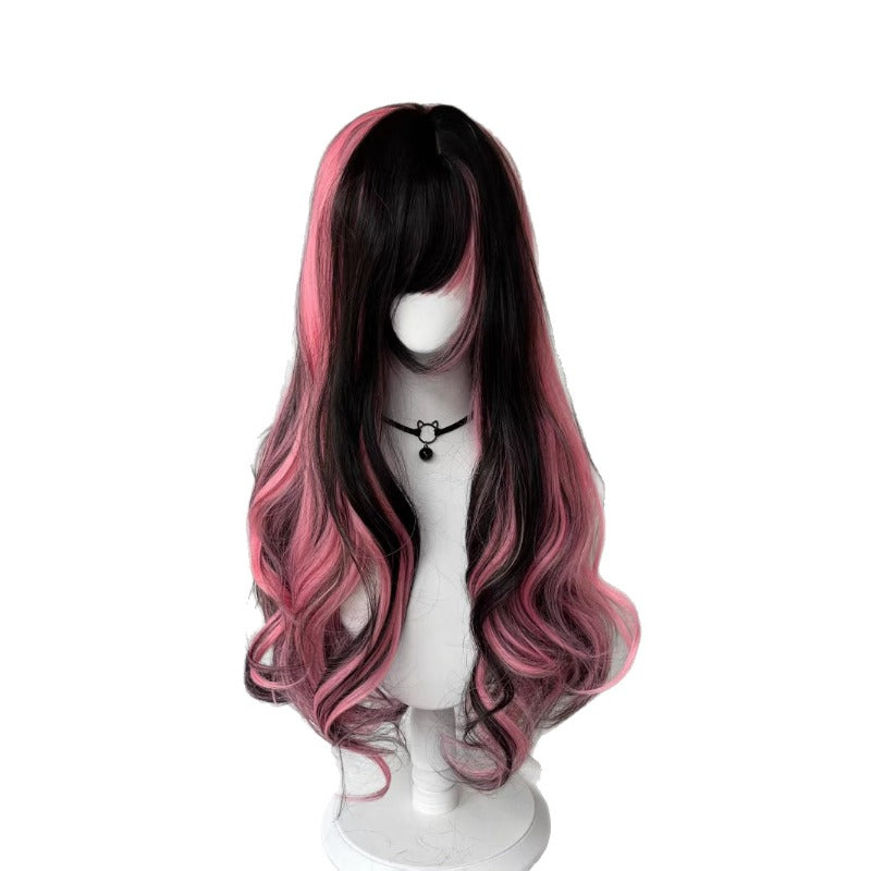 Black Pink Highlights  Wig BY9242