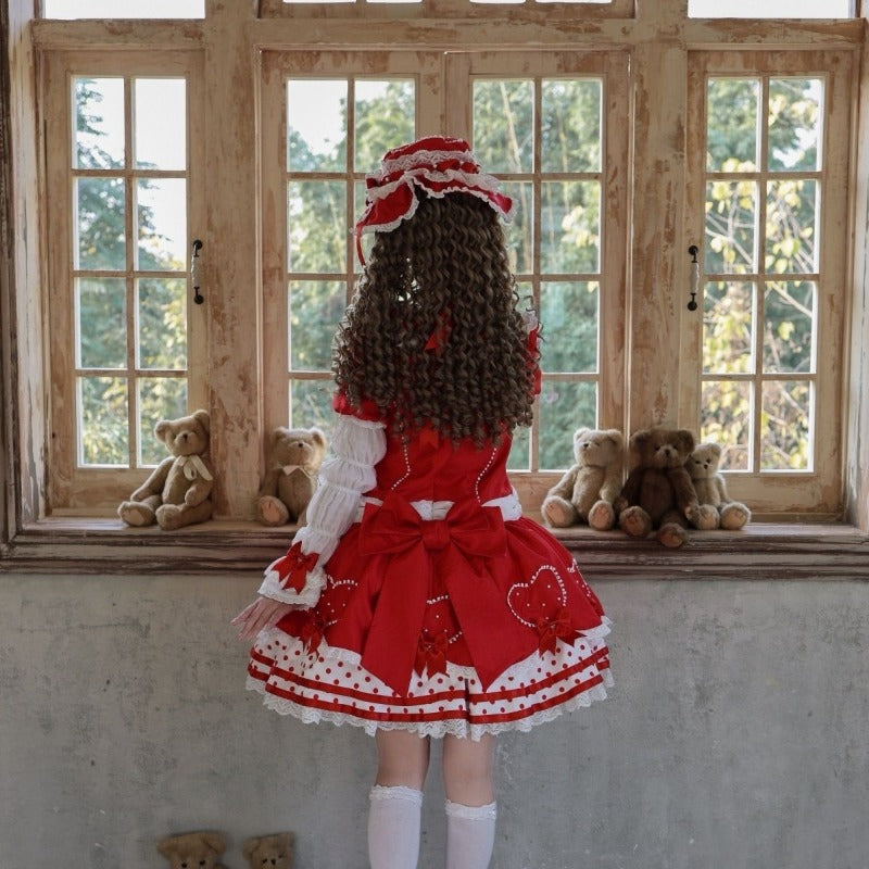 Christmas Red Low Waist Dress Set BY1091