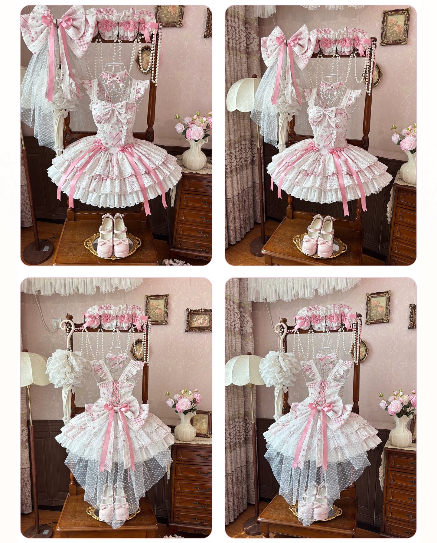 5 Colors Train Light Lolita JSK Lace Fairy Dress|In Stock BY0044