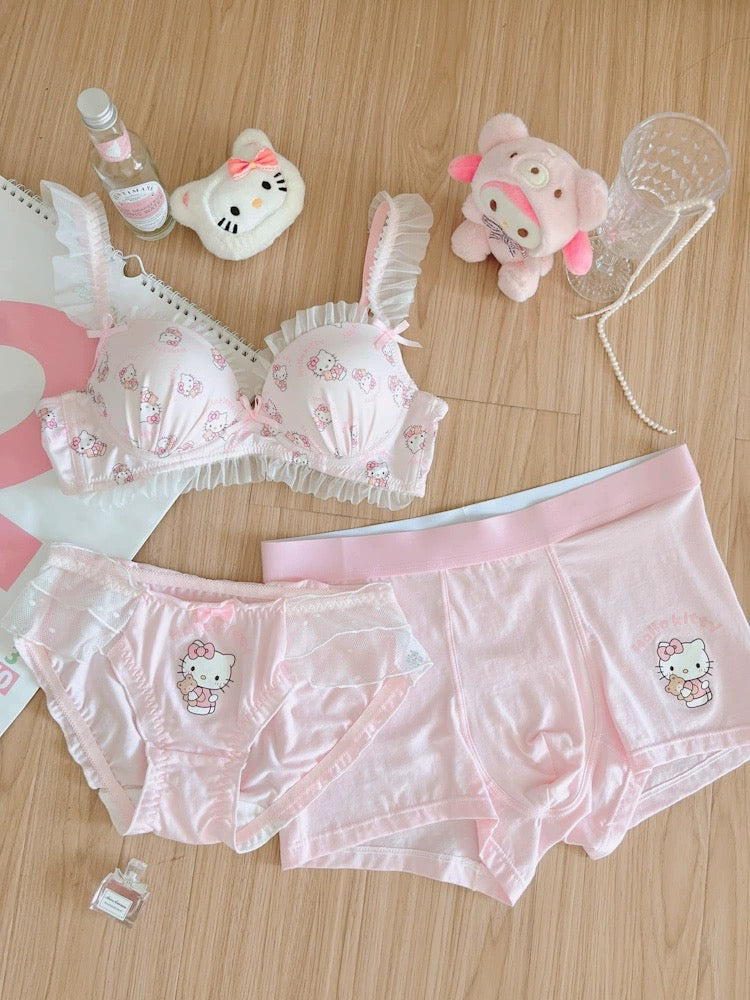 Japanese Cute Hello Kitty Matching Underwear Set for Couples BY2502