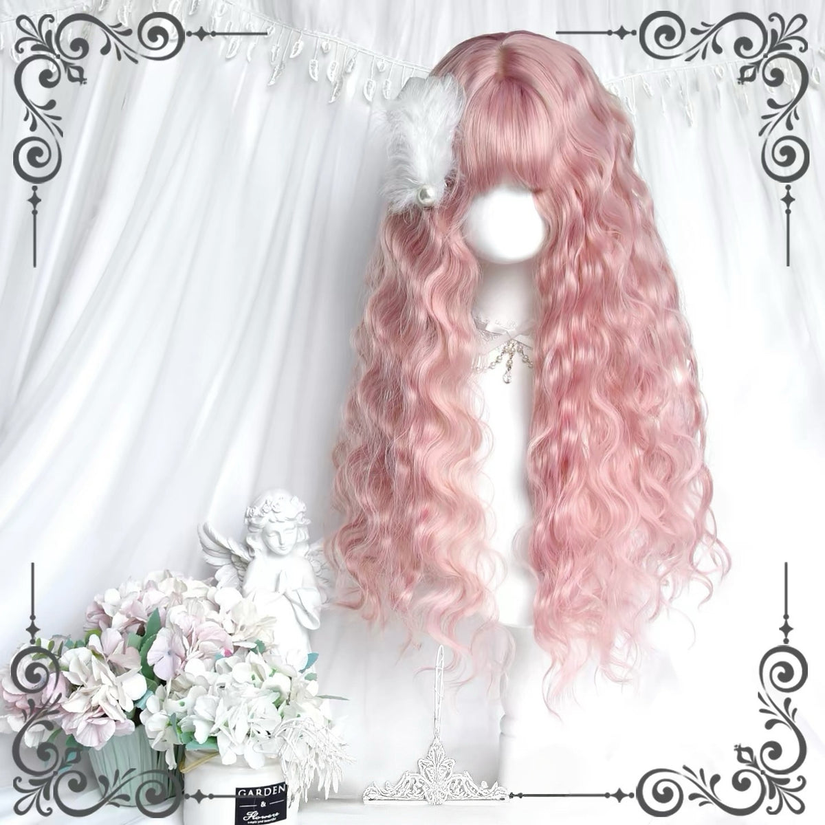 Kawaii Pink Wavy Doll Lolita Cosplay Wig BY1160