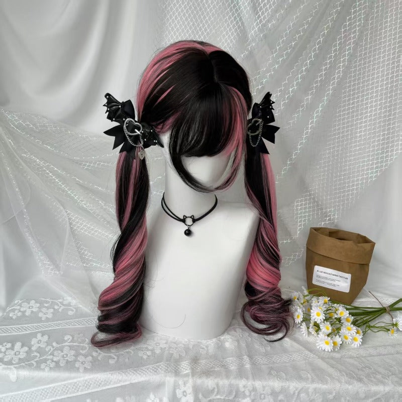 Black Pink Highlights  Wig BY9242