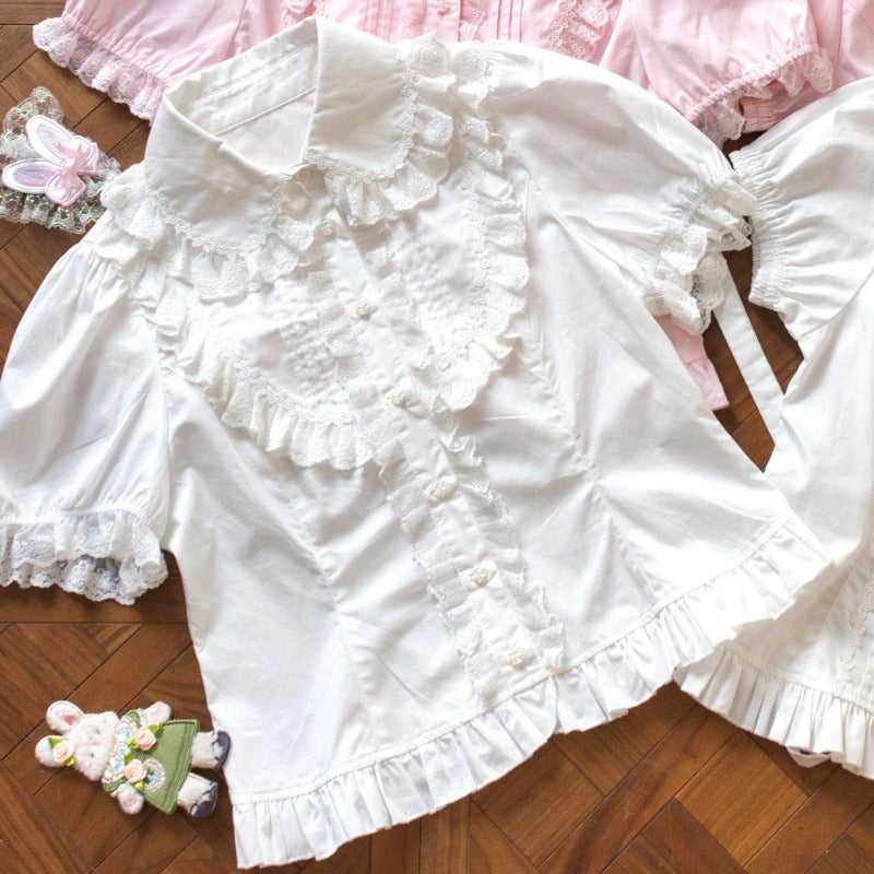 4 Color Cotton Lolita  Blouse BY1013