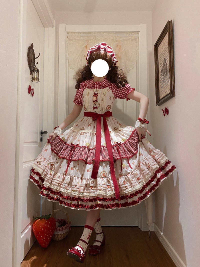 Sweet Little Strawberry Lolita JSK Dress BY1016