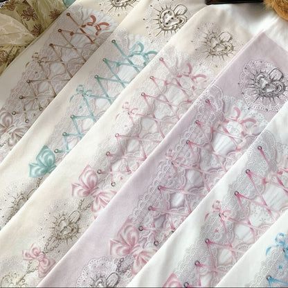 80D Heart Lock Velvet Lolita Printed Tights BY2266