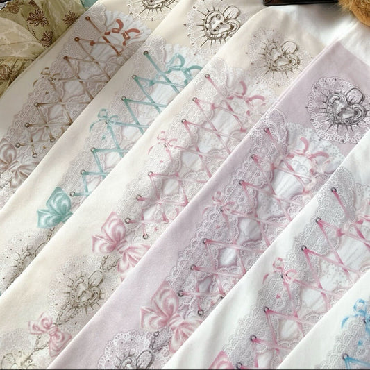 80D Heart Lock Velvet Lolita Printed Tights BY2266