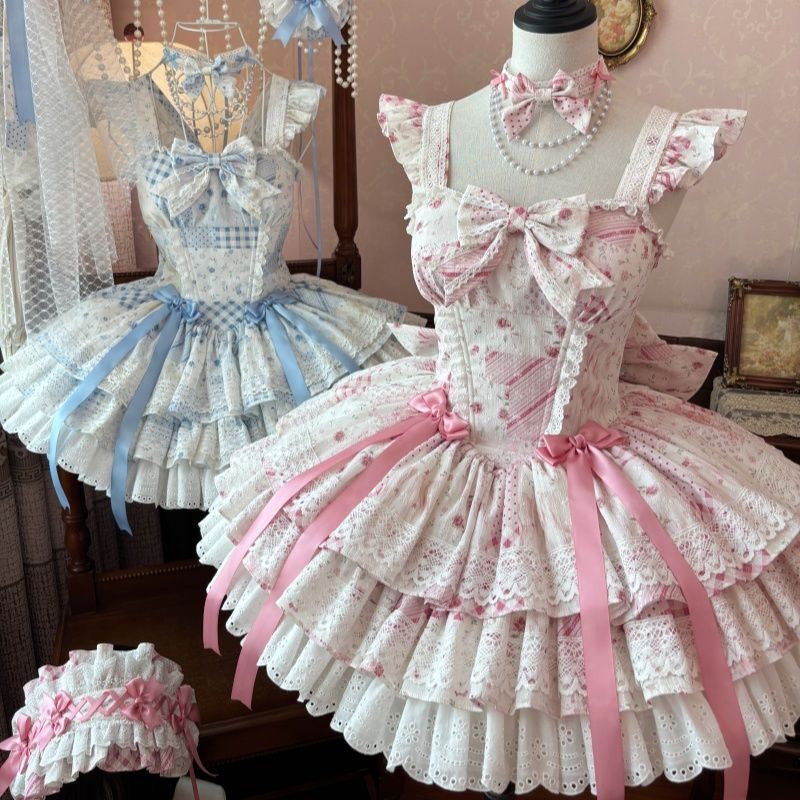5 Colors Train Light Lolita JSK Lace Fairy Dress|In Stock BY0044