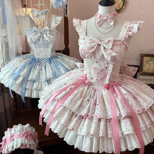 5 Colors Train Light Lolita JSK Lace Fairy Dress|In Stock BY0044