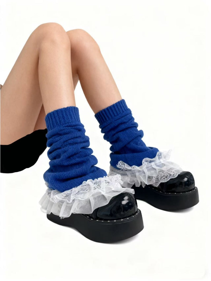 Autumn Winter Flared Lace Lolita Leg Warmers BY9222