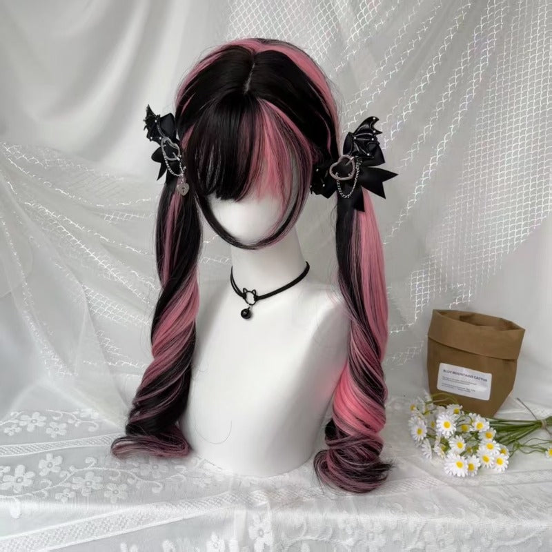 Black Pink Highlights  Wig BY9242