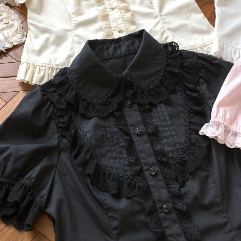 4 Color Cotton Lolita  Blouse BY1013