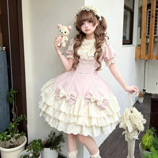 Cream Tart Pastel Pink Lolita Dress BY0044