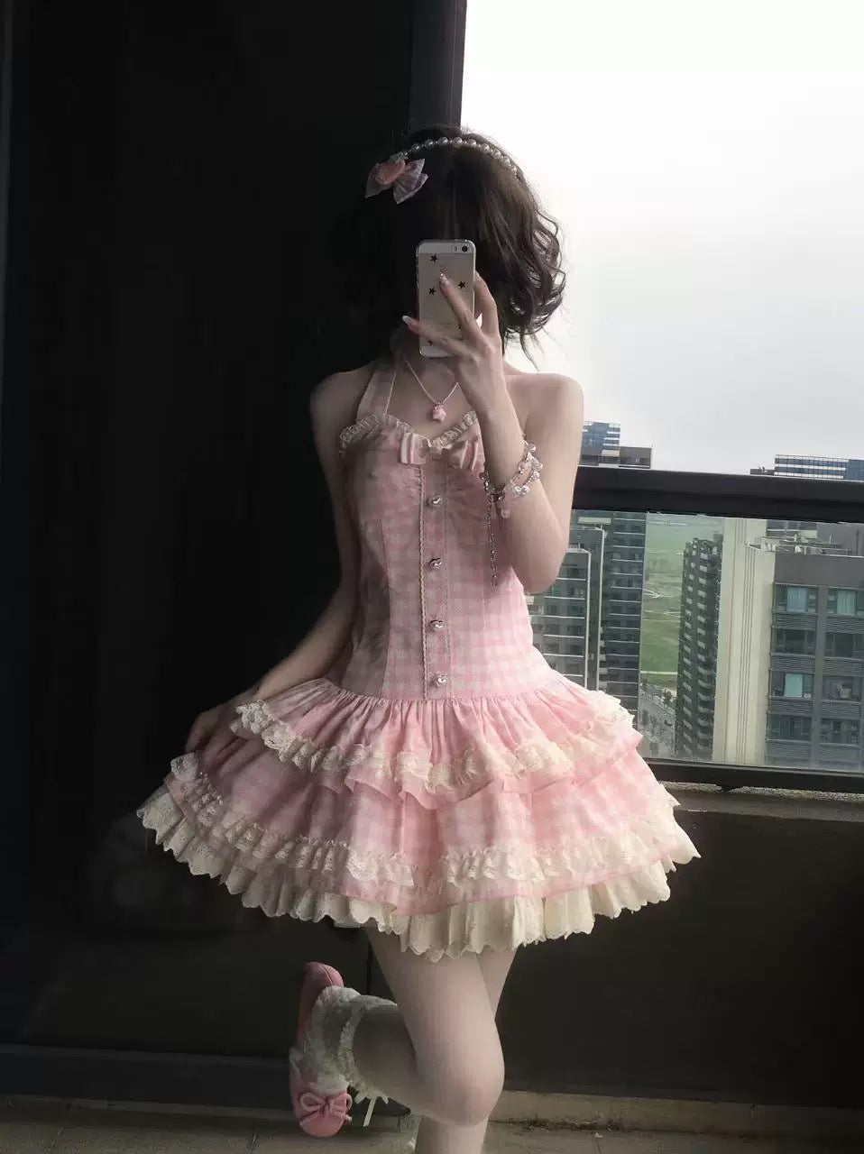 New Sweet Summer Mint Nana Dress Puffy Skirt BY0022