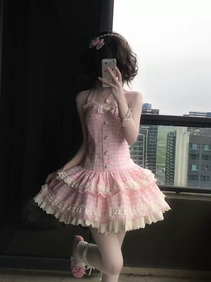 New Sweet Summer Mint Nana Dress Puffy Skirt BY0022