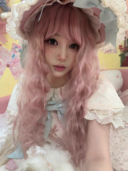 Kawaii Pink Wavy Doll Lolita Cosplay Wig BY1160