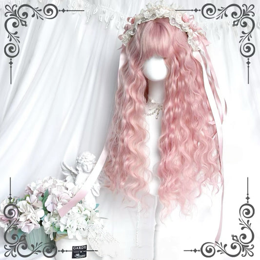 Kawaii Pink Wavy Doll Lolita Cosplay Wig BY1160
