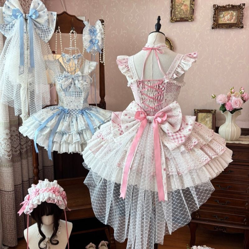 5 Colors Train Light Lolita JSK Lace Fairy Dress|In Stock BY0044