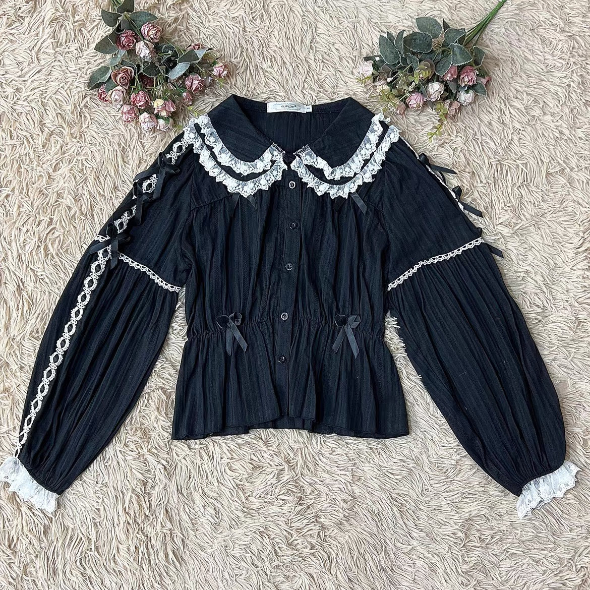 4 Colors Sweet Lolita Cropped Cotton Blouse BY9222