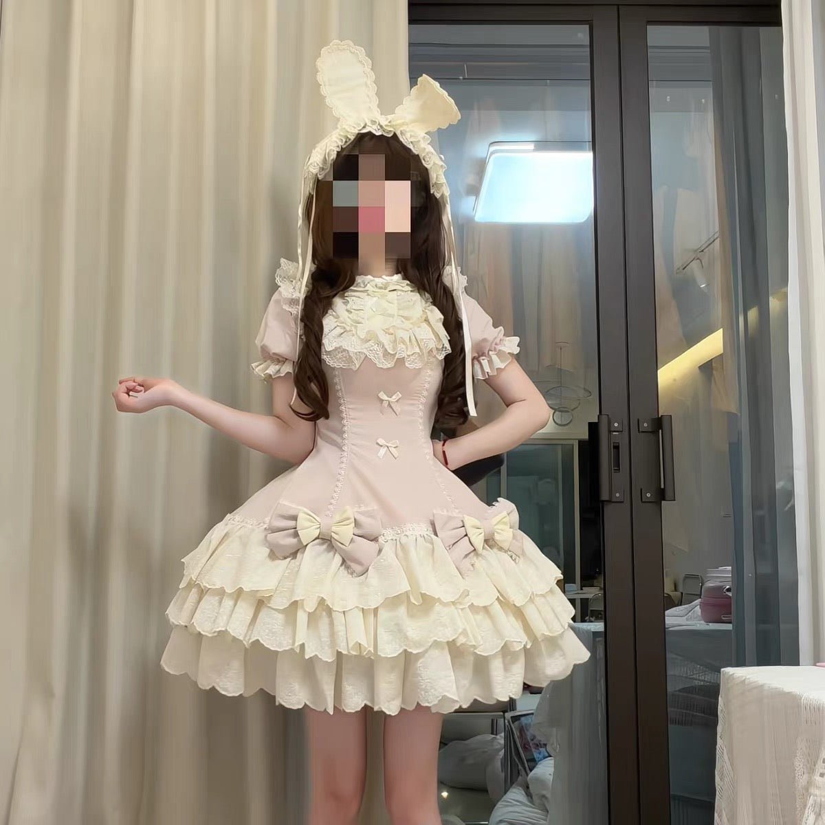 Cream Tart Pastel Pink Lolita Dress BY0044