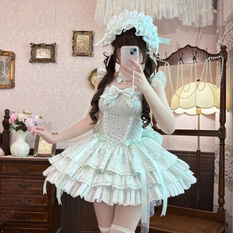 5 Colors Train Light Lolita JSK Lace Fairy Dress|In Stock BY0044