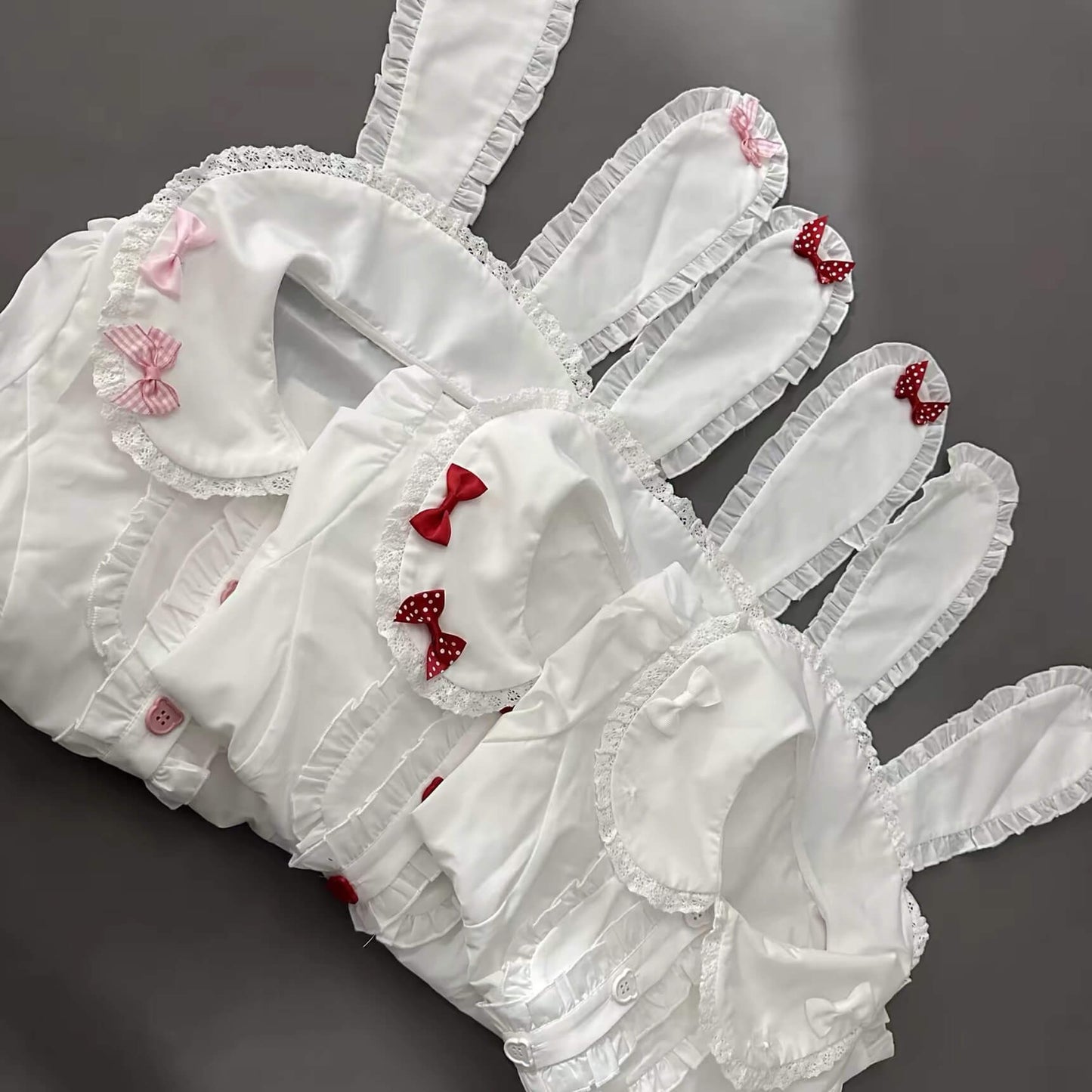 Cute Bunny Ear Short-Sleeve Blouse| In stock BY1120