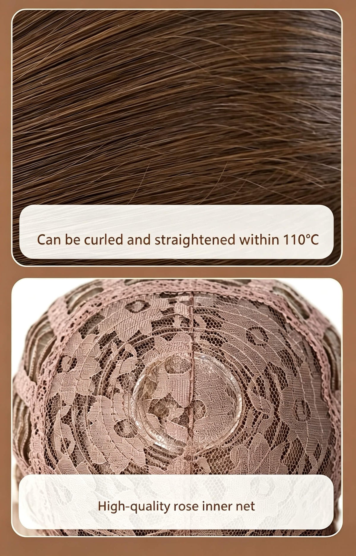 Cute Natural Lolita Brown Long Curly Double Ponytail Doll Wig BY1130