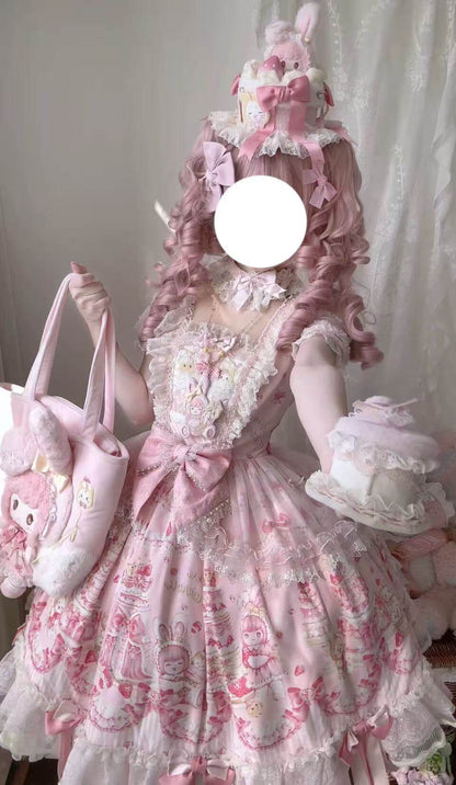 Cute Pink Old-School Roman Curl Lolita Wig BY3366