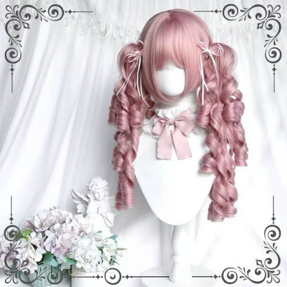 Cute Pink Old-School Roman Curl Lolita Wig BY3366