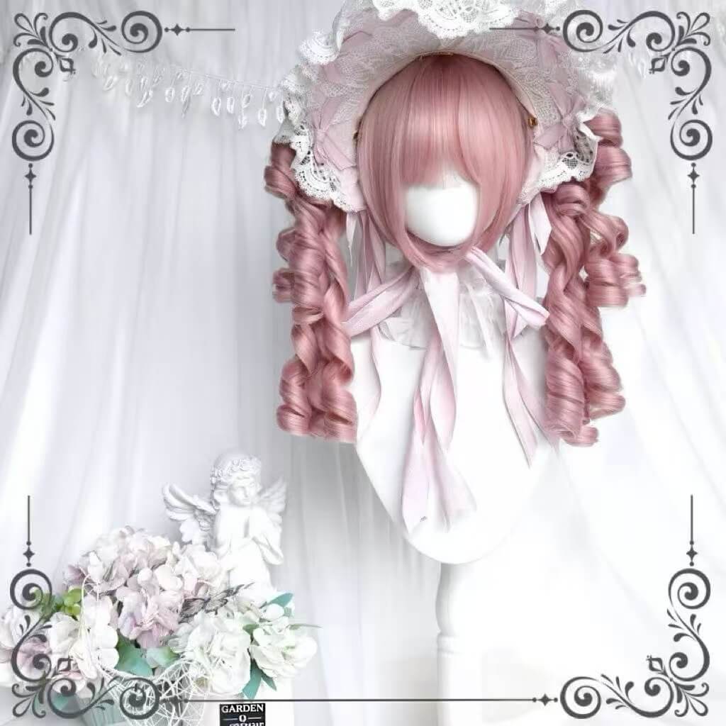 Cute Pink Old-School Roman Curl Lolita Wig BY3366