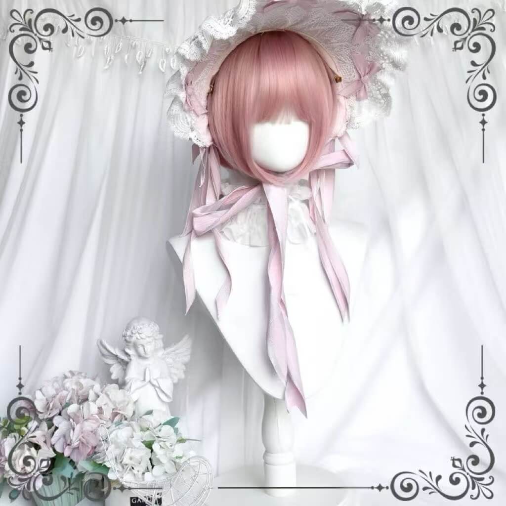 Cute Pink Old-School Roman Curl Lolita Wig BY3366