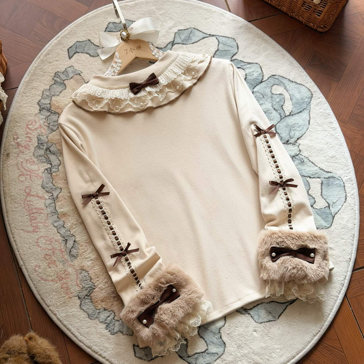 Cute Round Collar Warm Lolita Inner Blouse BY9212