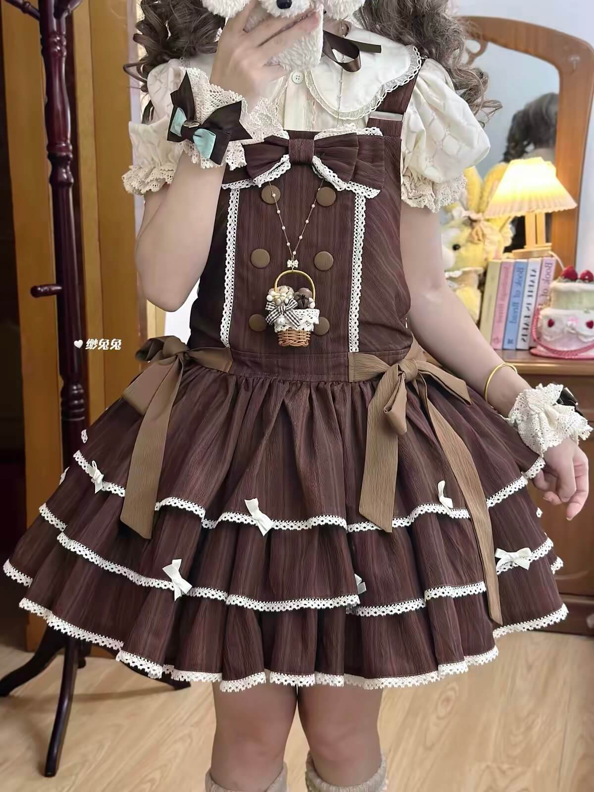 Cute Three Tier Cotton Lolita JSK|In Stock BY1110