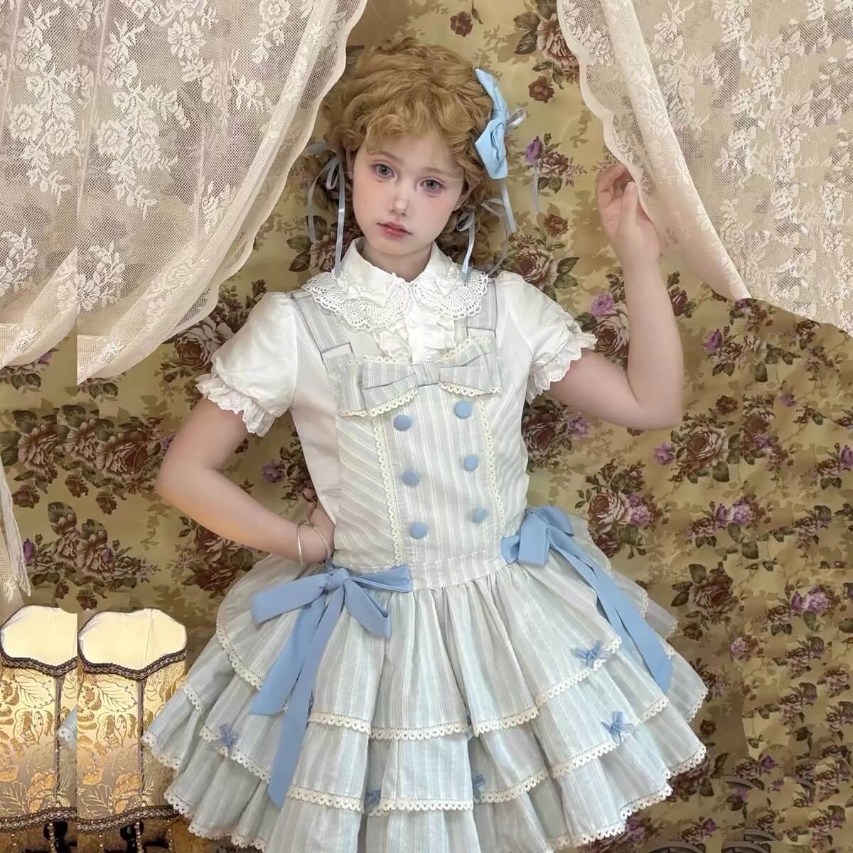 Cute Three Tier Cotton Lolita JSK|In Stock BY1110