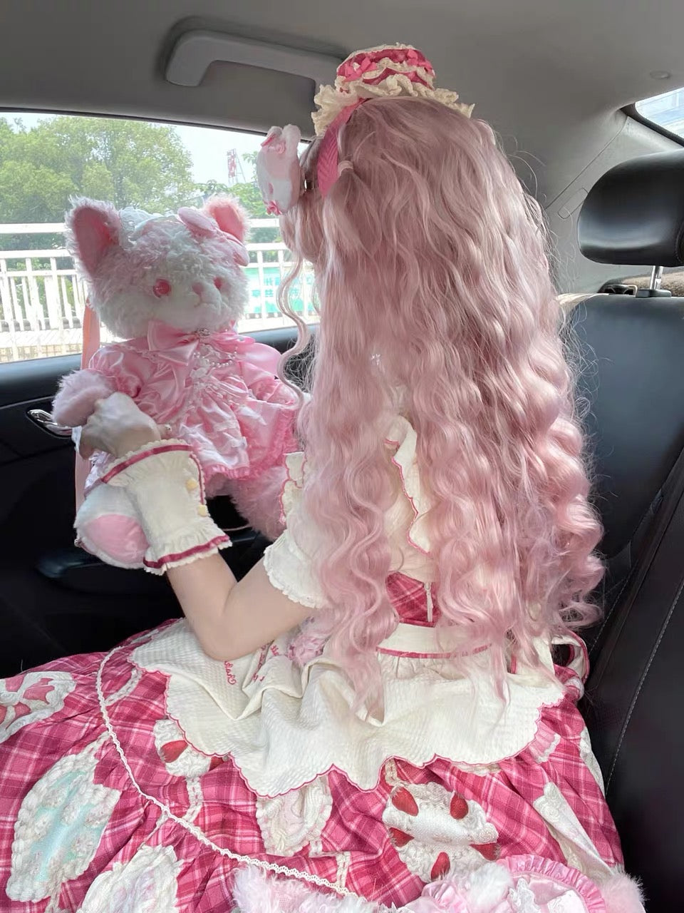 Kawaii Pink Wavy Doll Lolita Cosplay Wig BY1160