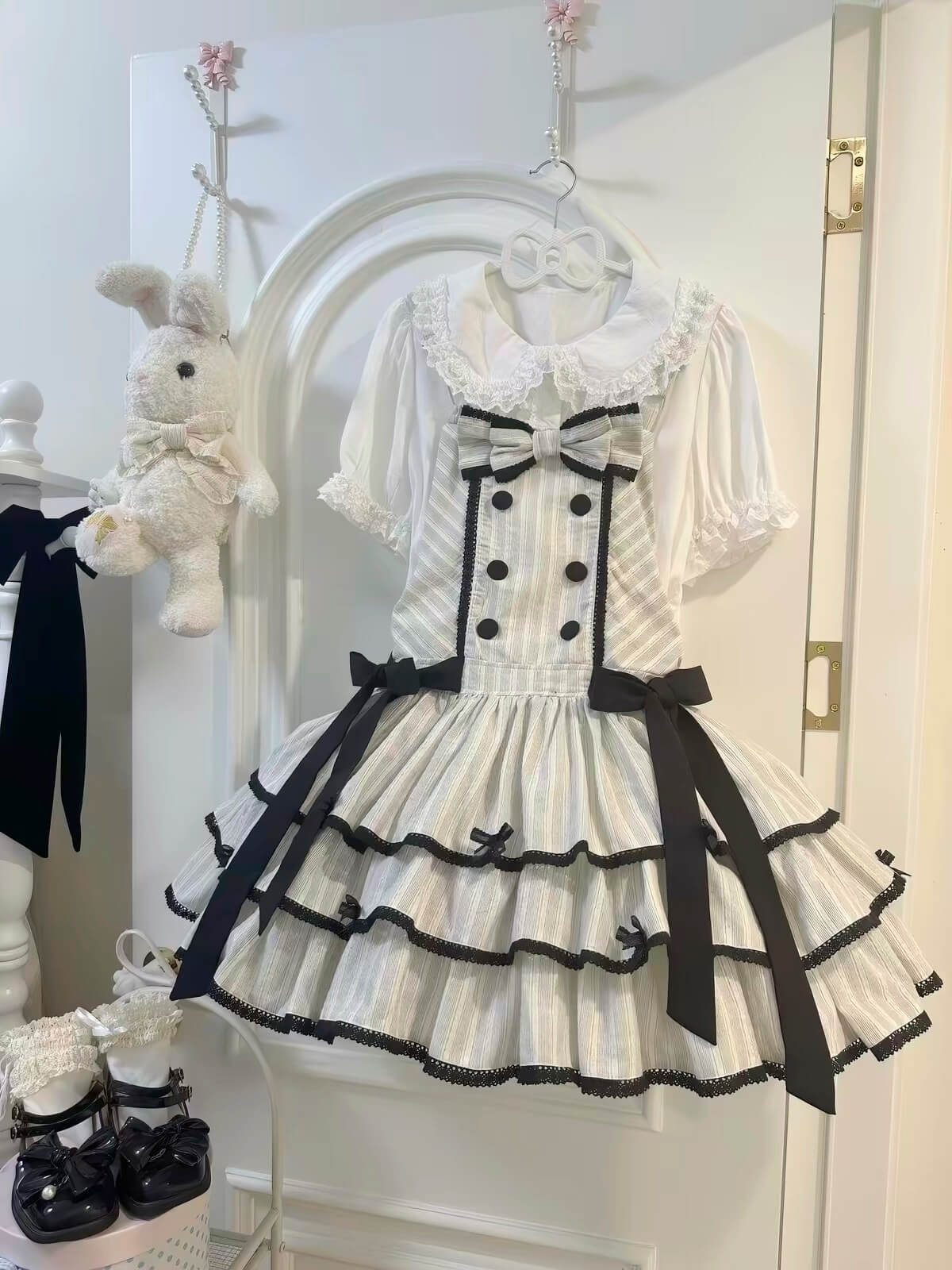 Cute Three Tier Cotton Lolita JSK|In Stock BY1008