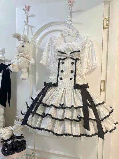 Cute Three Tier Cotton Lolita JSK|In Stock BY1008