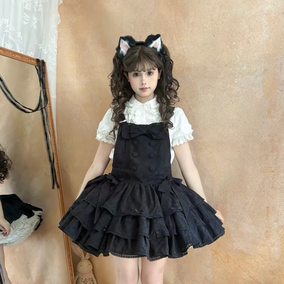 Cute Three Tier Cotton Lolita JSK|In Stock BY1008
