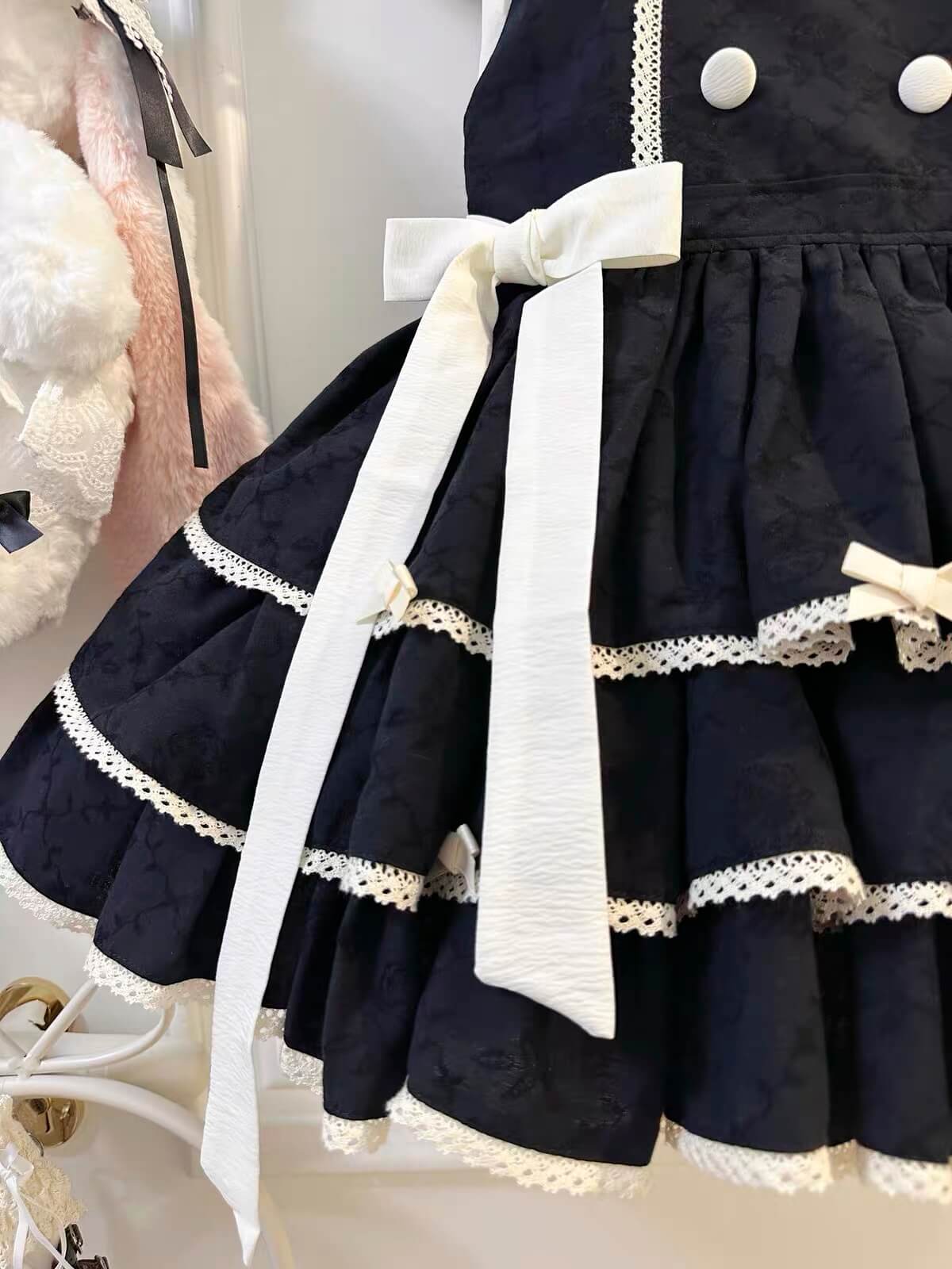 Cute Three Tier Cotton Lolita JSK|In Stock BY1008