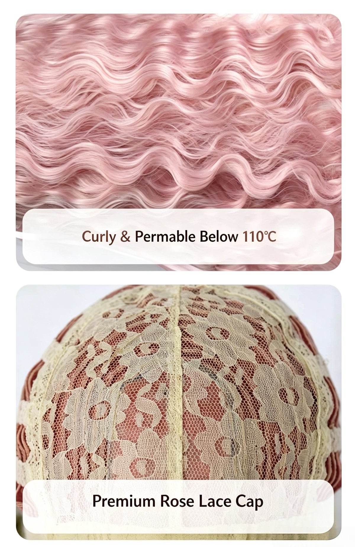 Kawaii Pink Wavy Doll Lolita Cosplay Wig BY1160