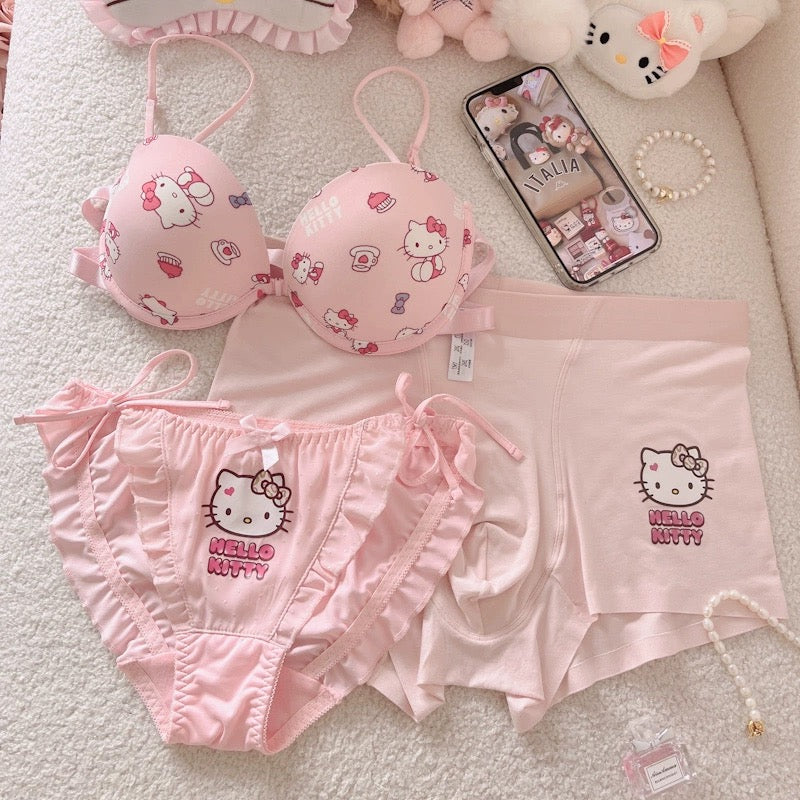 Cute Hello Kitty Couple Underwear Set BY2503