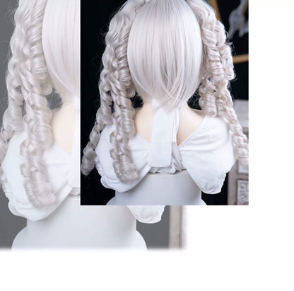 Moonlight Yao Doll Style Claw Clip Twin Ponytail Lolita Wig model back detail