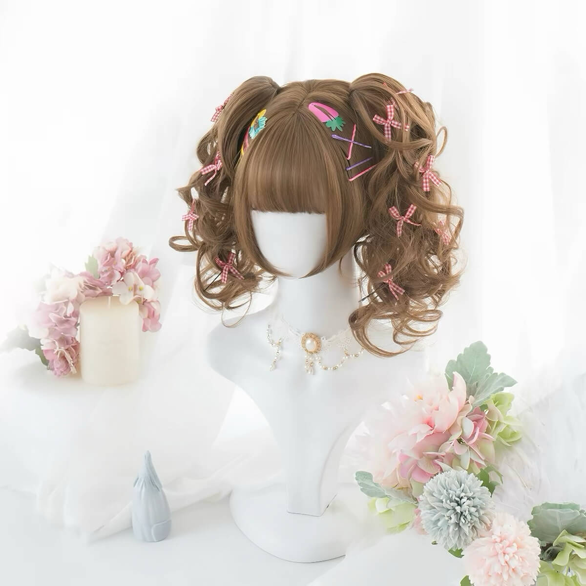 Lilith Dual Claw Clip Lolita Wig with Straight Bangs BY4455