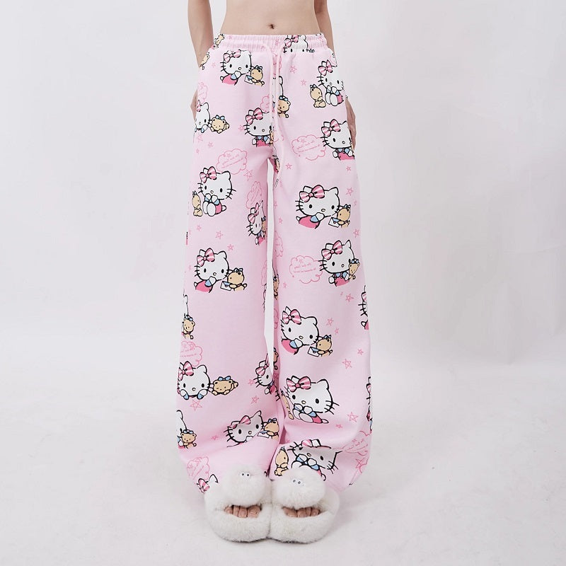 Pink hello kitty casual pants BY12150