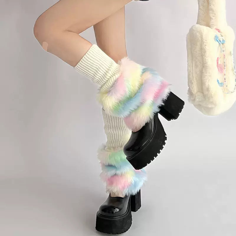 colored knitted socks