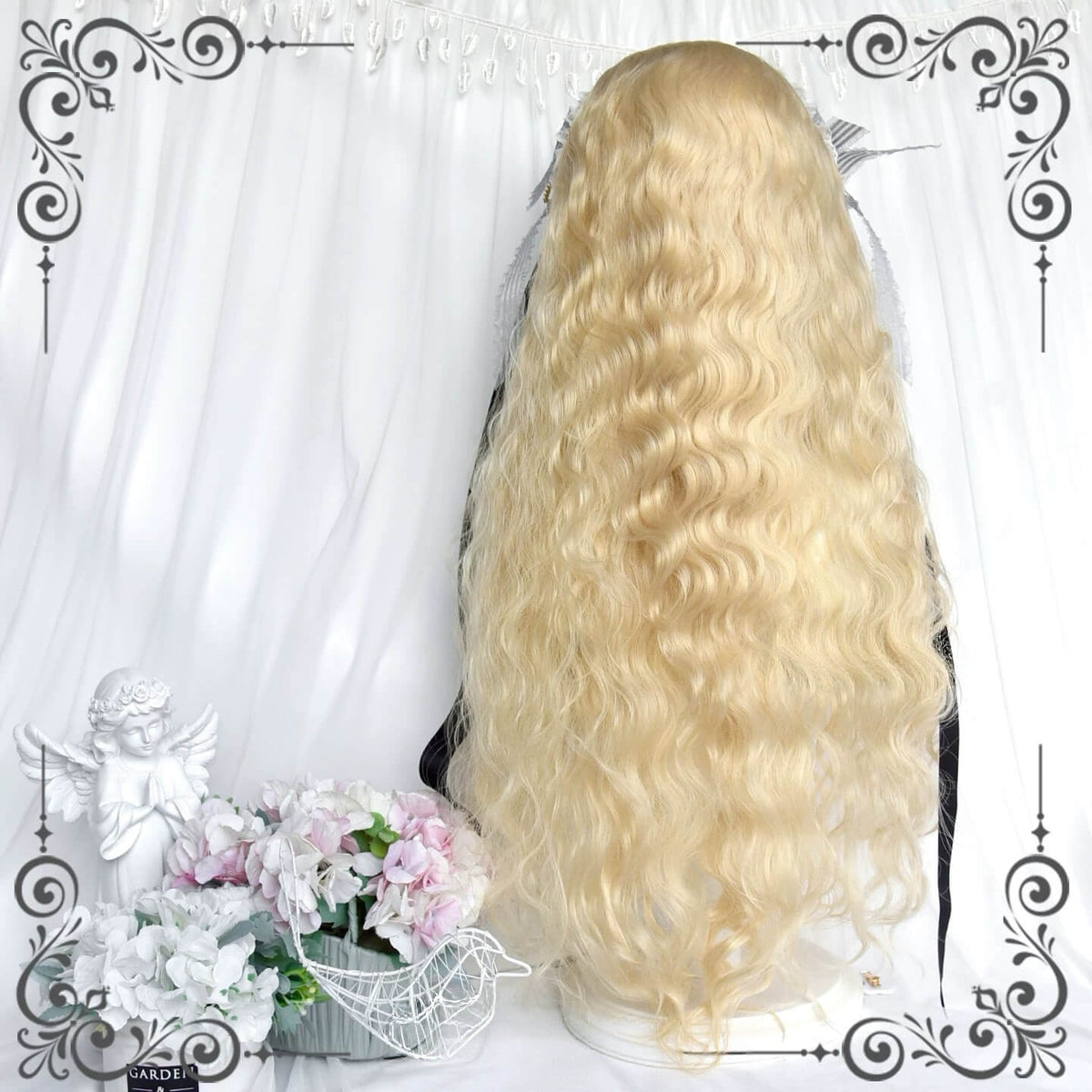 Pale Golden Woolly Curly Lolita Doll Wig BY1070